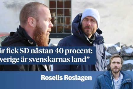 Ordförande Dennis Ekström (SD) intervjuas i Gottröra-Närtuna