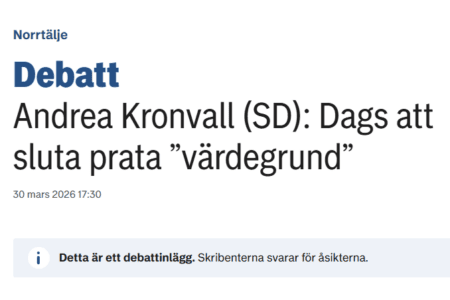 Debatt om att ”värdegrunden” har förstört Sverige